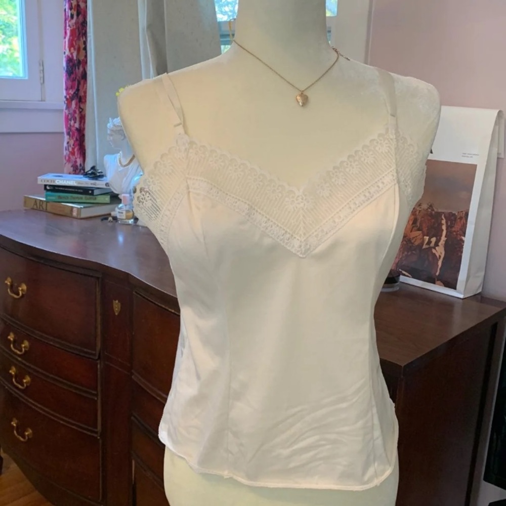 White silk camisole small